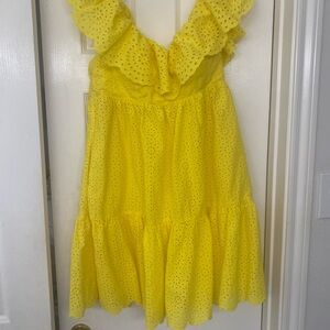 Lilly Pulitzer Yellow Sleeveless Ruffled Sundress